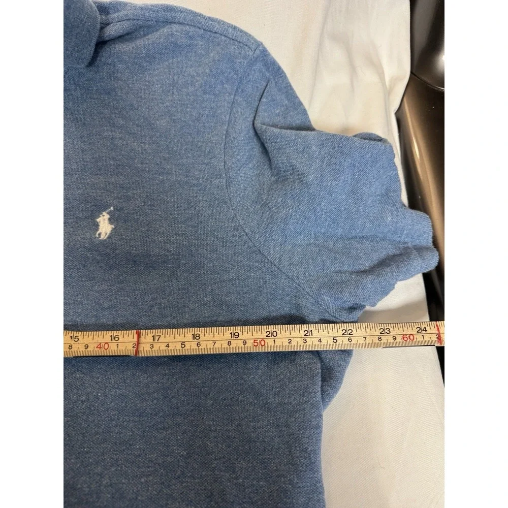 Polo‎ Ralph Lauren Blue Short Sleeve Sz L Polo shirt Tiny Hole As Pictured
